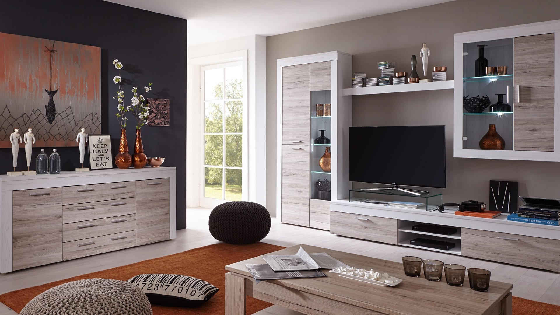 Sideboard Boom Eiche Sand Pinie weiß Kommode Schrank Wohnzimmer Holz ... Sideboard Boom Eiche Sand Pinie weiß Kommode Schrank Wohnzimmer Holz ...