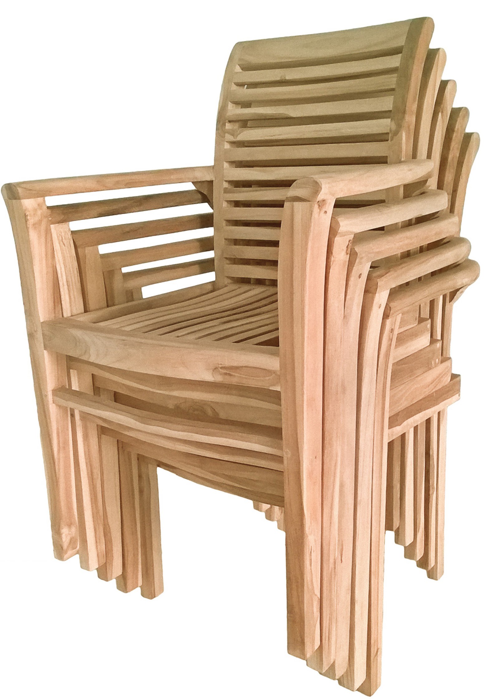 Garten Terrasse Stapelstuhl Java Armlehnenstuhl Holzstuhl